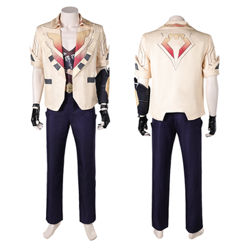 Valorant Costume TEJO Cosplay Beige Suit For Adult Man Halloween Carnival Suit